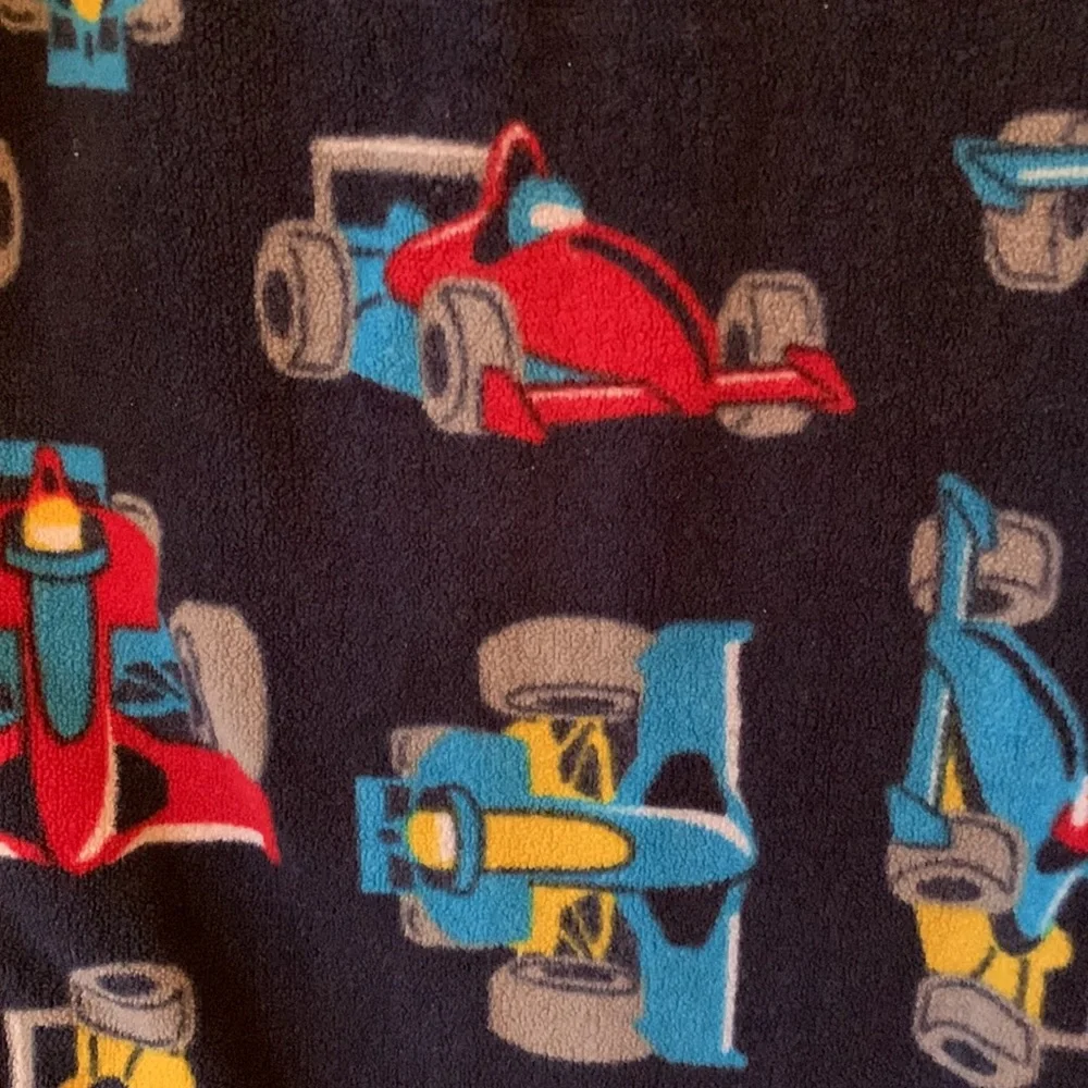 Carter’s size 7 boy’s blue red gray race car print pajama lounge pants VGUC